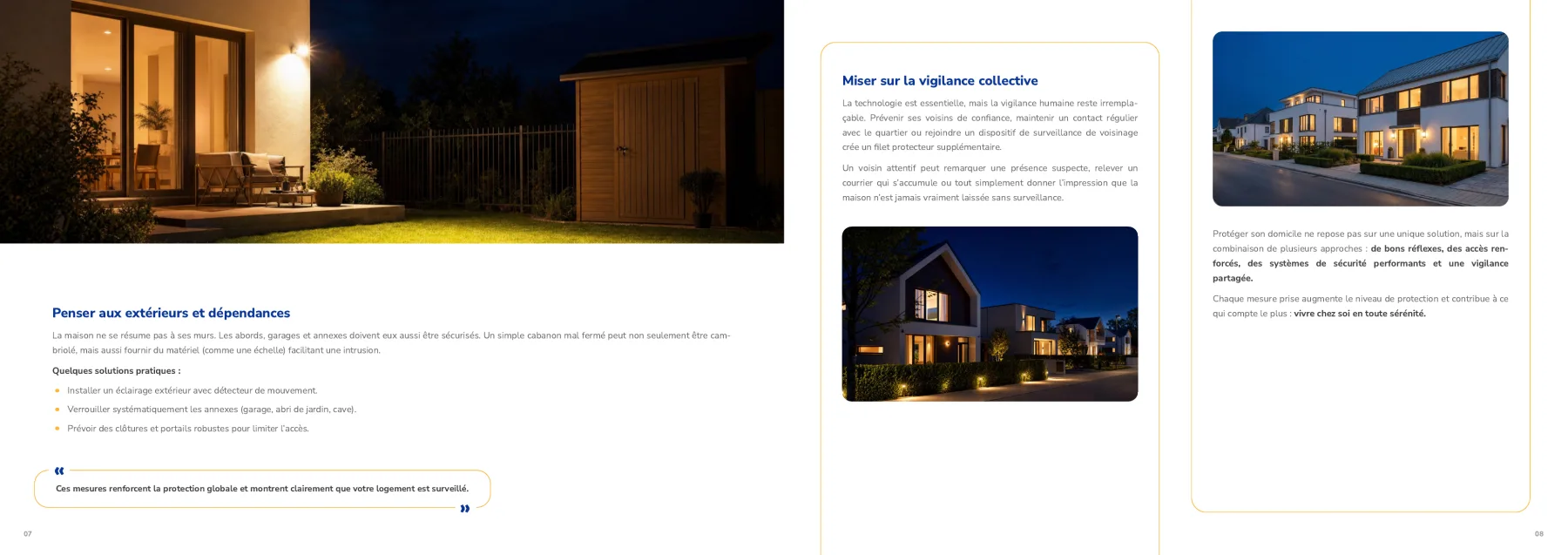 E-book Spread — Exteriors & Neighborhood Vigilance