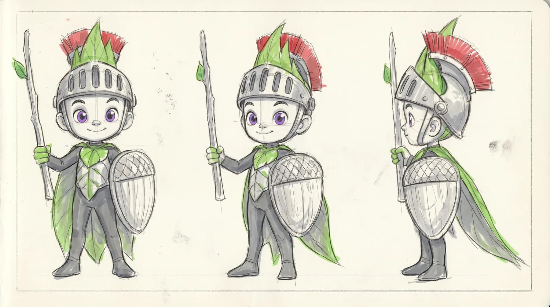 Venn costume study — knight